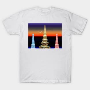 Spires and the Lunar Eclipse T-Shirt